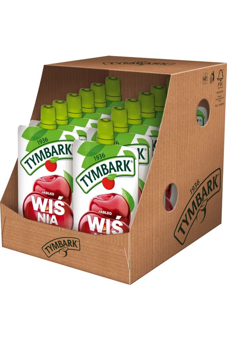 Tymbark Mus jabłko wiśnia banan zgrzewka 12 x 120 g TaniaKsiazka pl