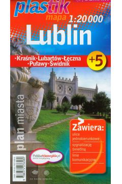 Lublin +5 (Kranik, Lubartw, czna, Puawy, widnik) plan miasta plastik 1:20000 plastik