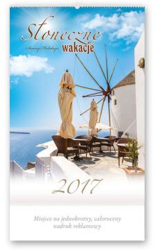 Kalendarz cienny prostoktny Soneczne wakacje (RW20) 2017