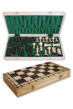 Drewniane szachy rycerskie