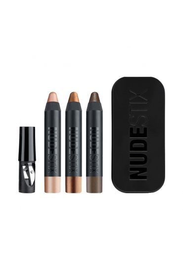 Nudestix Nude Metallic Eye Mini Zestaw Cieni Do Powiek W Kredce Burnish