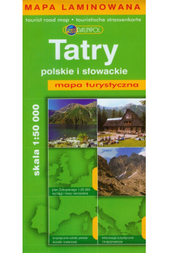 Mapa tur. - Tatry polskie i sowackie laminat