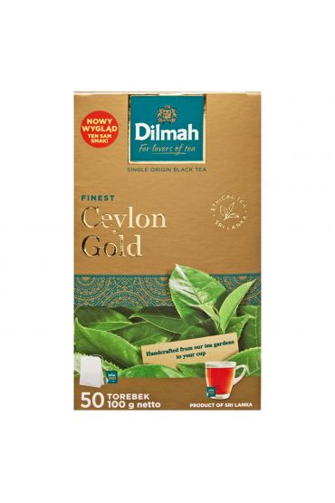 Dilmah Finest Ceylon Gold Klasyczna Czarna Herbata 50 X 2 G