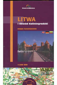 Litwa i Obwd Kaliningradzki Mapa turystyczna 1:500 000