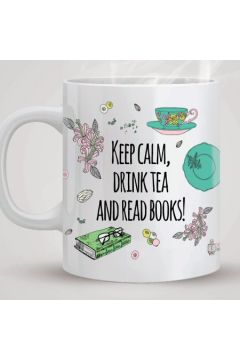 TanioKsikowy kubek - Keep Calm, Drink Tea AND Read Books 330 ml