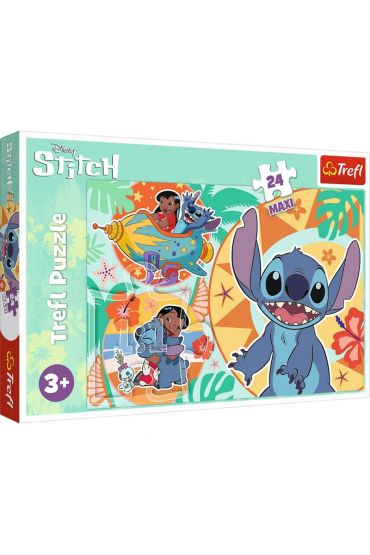 Puzzle 24 Maxi Wesoły dzień Lilo Stitch TREFL TaniaKsiazka pl