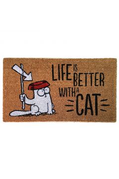 Wycieraczka na licencji Kota Simona - Life is better with a cat