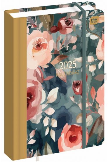 Interdruk Kalendarz ksikowy dzienny 2025 A5 384 Met. Wild Rose