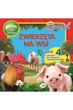 Zwierzta na wsi Ukadanka Kolorowanka Puzzle