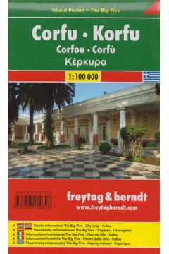 Korfu laminowany plan miasta 1:100 000