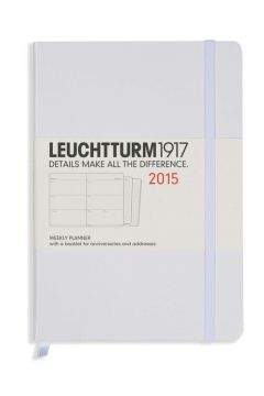 Kalendarz 2015 Medium Leuchtturm1917 tygodniowy biay 144