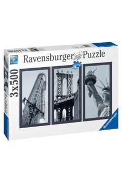 Puzzle 3x500 elementw Nowy Jork