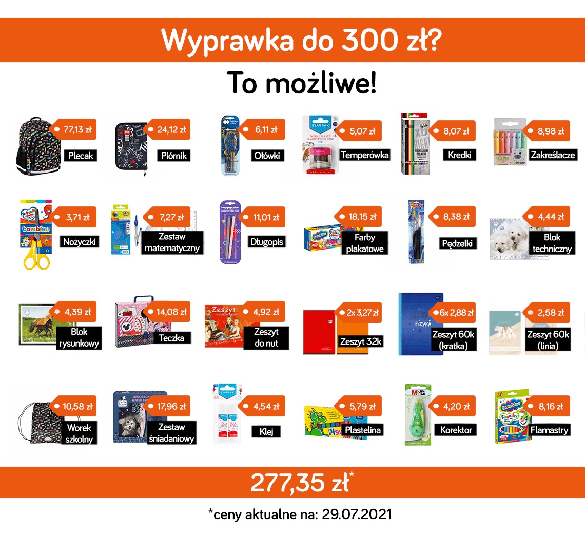 Wyprawka szkolna do 300 z w TaniaKsiazka.pl