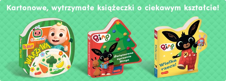 Kartonowe, wytrzymałe książeczki o ciekawym kształcie!