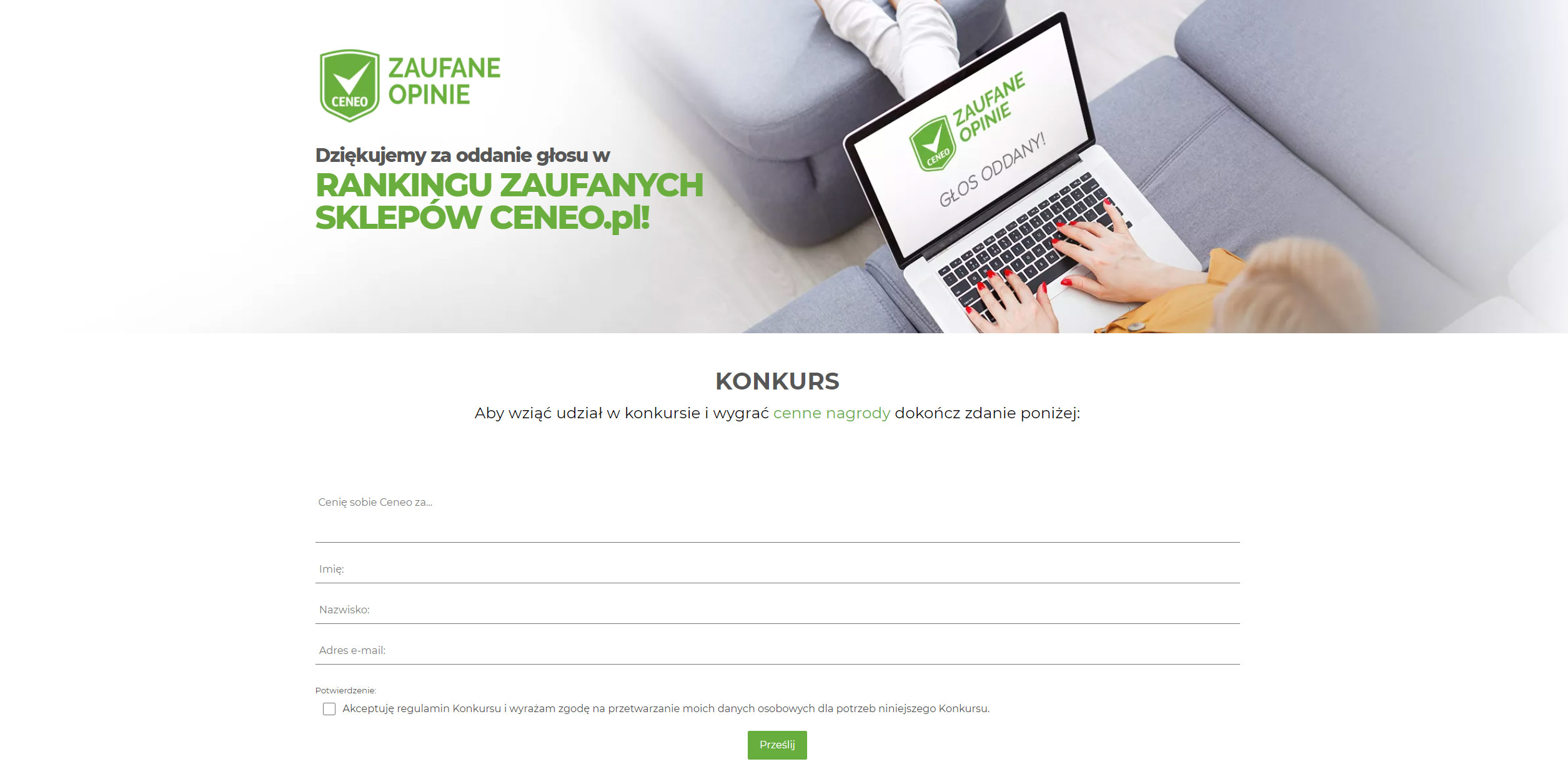 Zagosuj na nas w rankingu Ceneo i wygraj atrakcyjne nagrody!