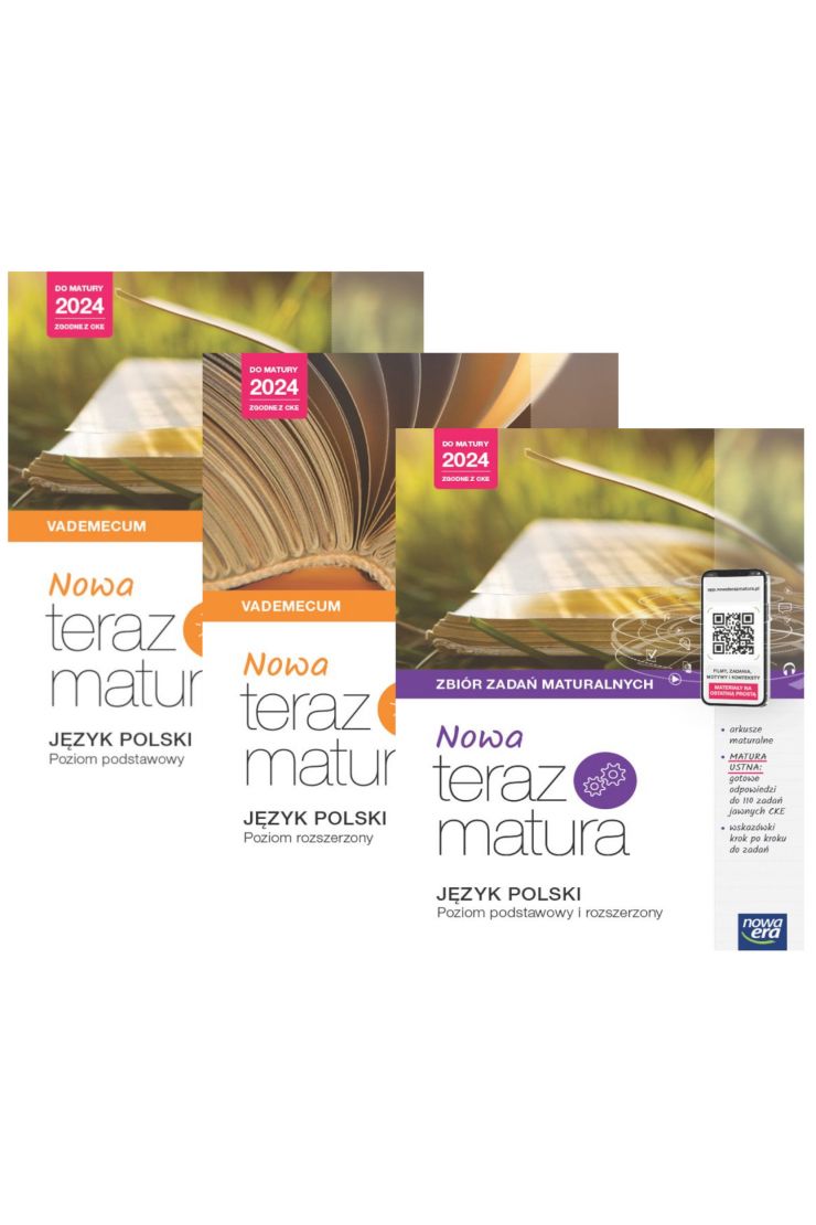 Pakiet NOWA Teraz matura. Język polski. Do matury 2024. Poziom