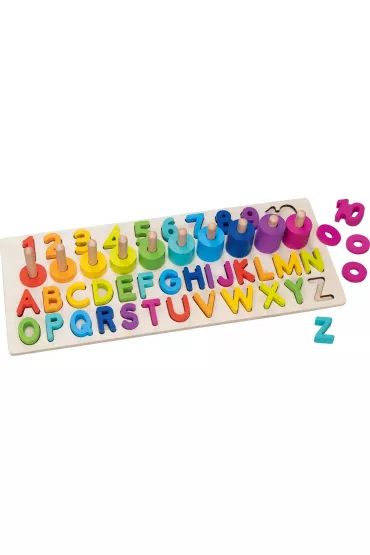 Drewniane puzzle alfanumeryczne Goki