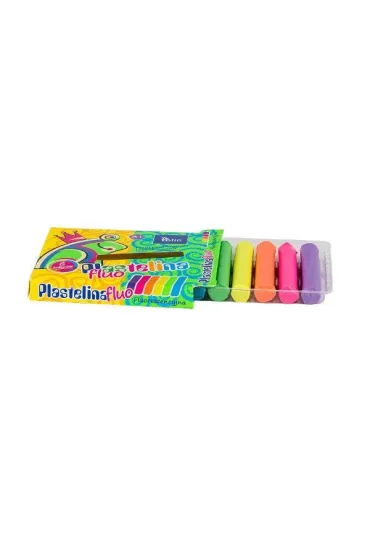 Tetis Plastelina fluorescencyjna 6 szt.