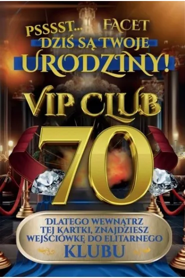 Yeku Karnet Urodziny 70 m�skie