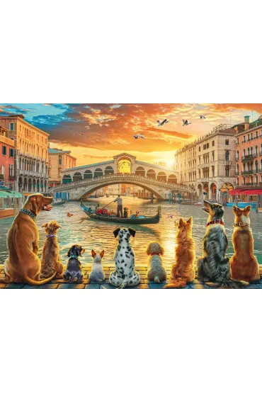 Puzzle 1000 PQ Psy w Wenecji W�ochy 114007 Schmidt