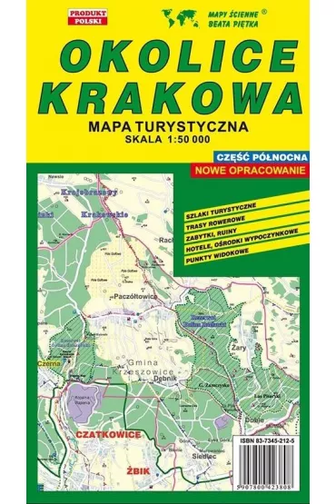 Okolice Krakowa P�n. 1: 50 000 mapa turystyczna