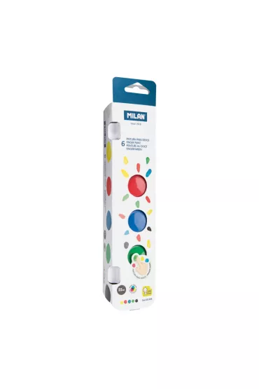 Milan Farby do malowania palcami 6 kolor�w, 25 ml