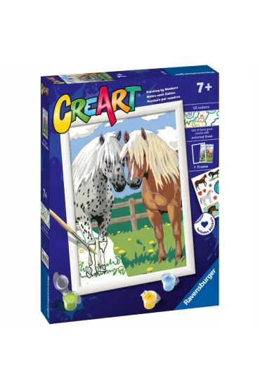 Malowanie po numerach CreArt - Szcz�liwe konie Ravensburger