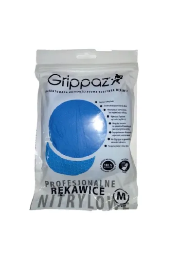 R�kawiczki nitrylowe niebieskie / ��te rozmiar M 10 szt.
