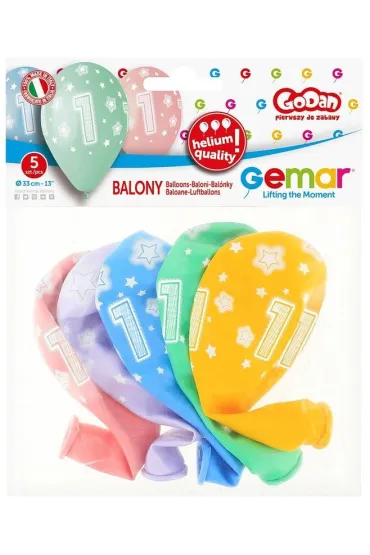 Godan Balony Premium Hel z nadr. 1, 13" op. 5szt.