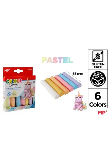 Mp Main Paper Plastelina 6 kolor�w pastel