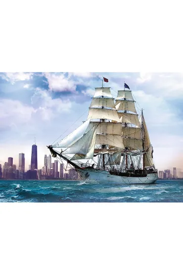 Puzzle 500 el. �aglowiec na tle Chicago Trefl