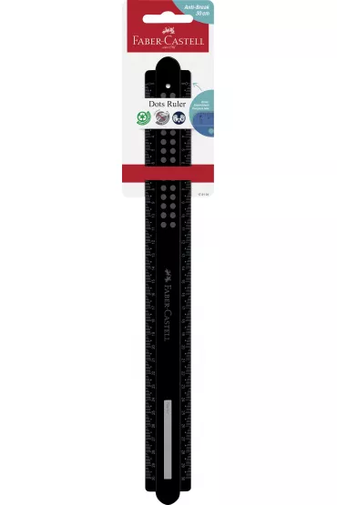 Faber-Castell Linijka Dots czarna 30cm