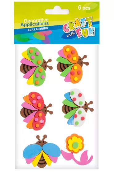 Craft with Fun Ozdoba dekoracyjna samoprzylepna pianka motyle