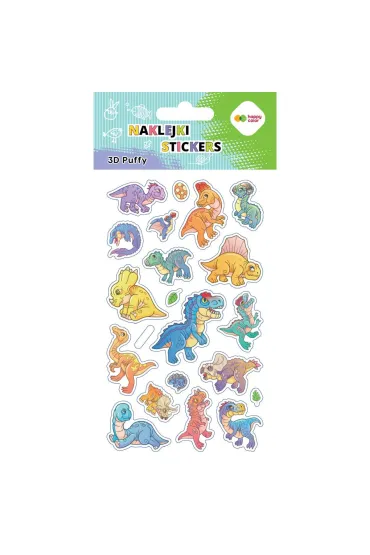 Happy Color Naklejki 3D PUFFY-Dino 10x20cm
