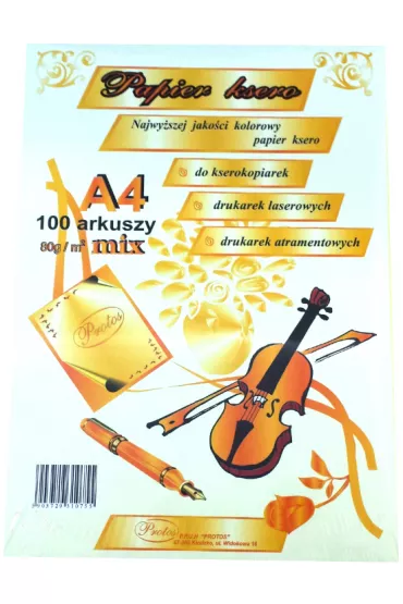 Papier ksero A-4 mix kolor�w pastelowych 100 arkuszy