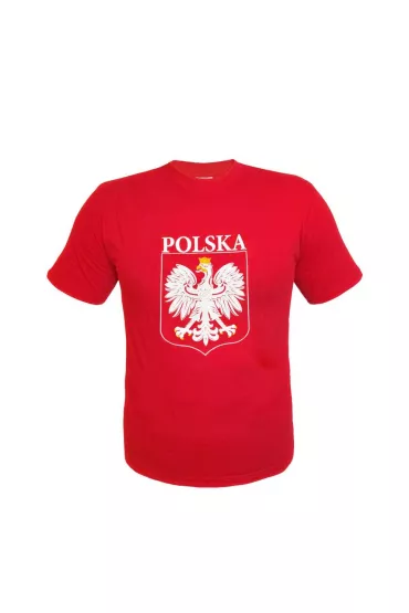 Koszulka z nadrukiem czerwona L