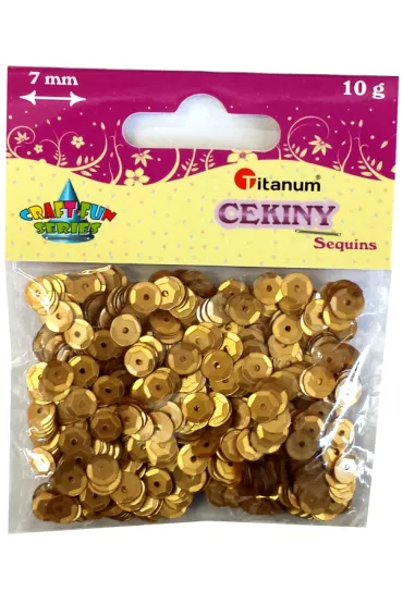 Titanum Cekiny 7mm 10 g z�ote matowe