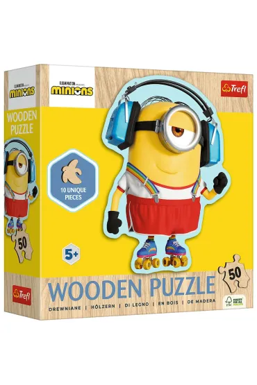 Puzzle konturowe 50 el. Szalony Minionek Trefl