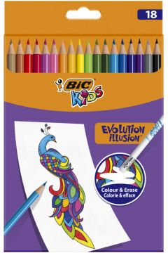 Bic Kredki owkowe Kids Evolution Illusion 18 kolorw