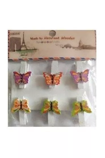 Galeria Hobby Klamerki ozdobne zwierz�ce motyle 6 szt.