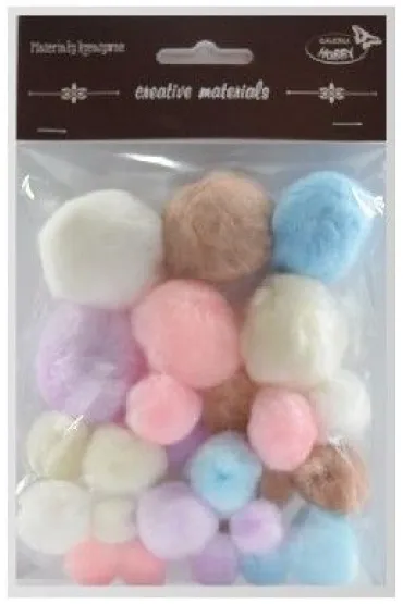 Galeria Hobby Pompony pastelowe 15mm-40mm