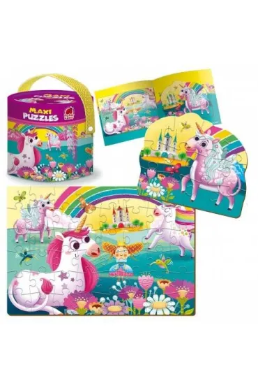 Puzzle maxi 2w1 (15+48 el.) Jednoro�ce Roter Kafer