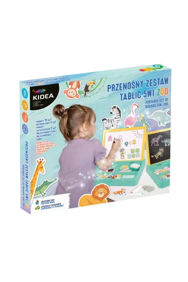 Przeno�ny zestaw tablic 5w1 ZOO w walizce