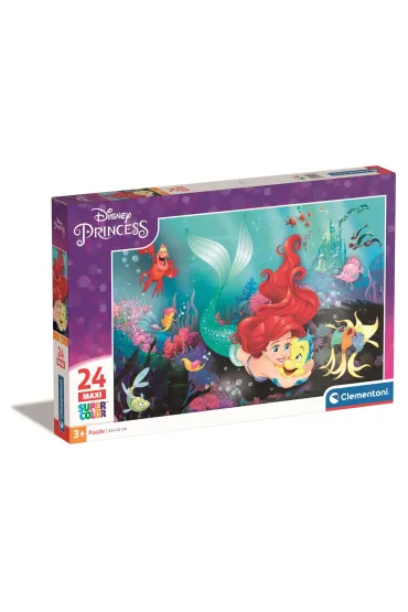 Puzzle 24 el. Maxi SuperColor. Disney Little Memaid Clementoni