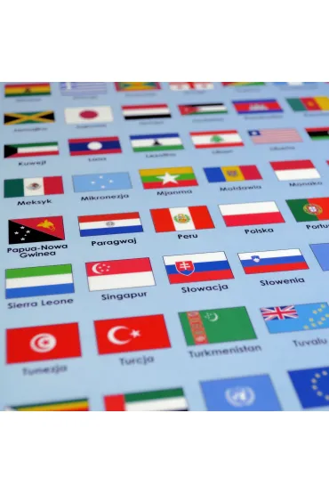 �wiat Polityczny z flagami 1:70 000 000 mata