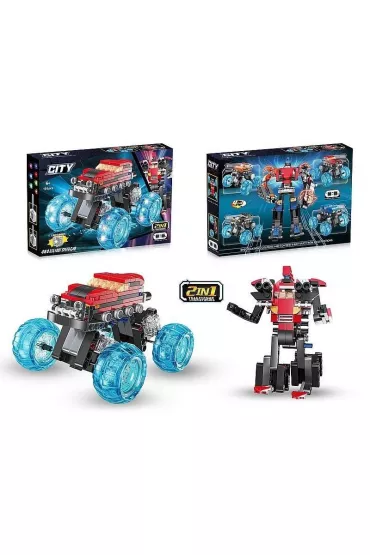 Klocki auto-robot ze �wiat�em MIX