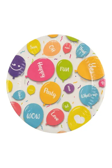Arpex Talerze papierowe Happy Balloons 8 szt.