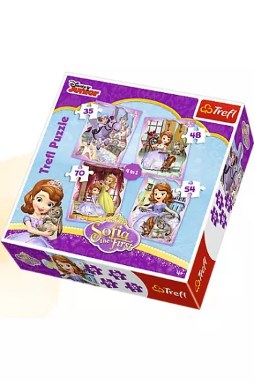 Puzzle 4w1 - Weso�y dzie� Zosi Sofia the First (35+48+54+70 el.) Trefl