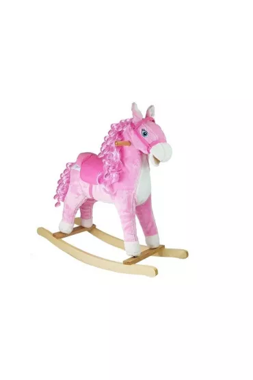 Ko� na biegunach r�owy d�wi�k ruchomy pysk 74cm LeanToys