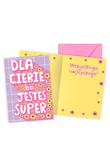 Kukartka Karnet PR Urodziny - Dla Ciebie, bo jeste� super PR-592
